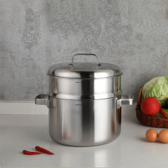 OQO304 stainless steel soup pot household thickened uncoated 24cm porridge pot electromagnetic gas stove stew pot