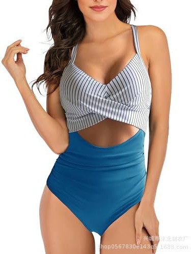 2024 nuevo amazon europeo y americano de mujer sexy unidad de baño abdominal de baño sexy trajes de baño huecos image 1