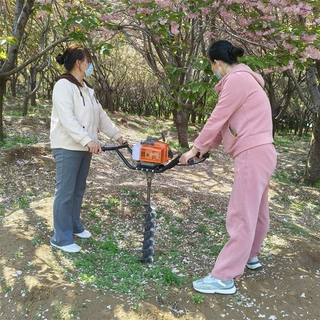 硬土质打坑绿化栽树机 手提式二冲程挖坑机 小直径水泥杆打孔机