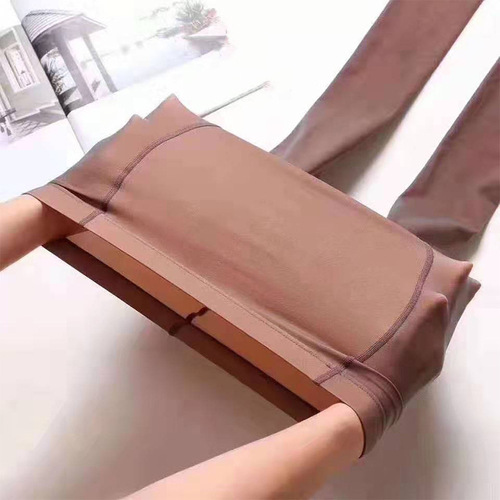 Internet celebrity stewardess gray real translucent 80g single layer one-piece pants for women spring and autumn thin leggings fake translucent pantyhose