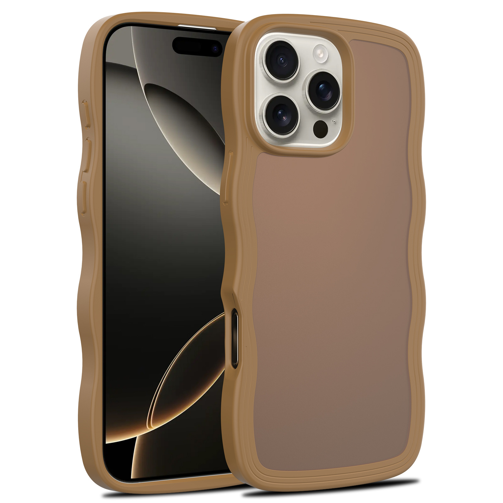 Aplicación transfronteriza Apple 16promax funda de piel ondulada a prueba de caídas 15 funda para teléfono móvil iPhone16E fábrica al por mayor