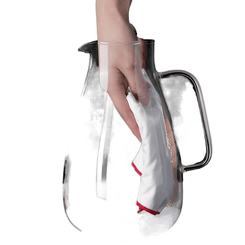 tetera de agua fría de vidrio tetera de agua fría doméstica resistente a altas temperaturas taza de agua fría resistente al calor a prueba de explosiones de gran capacidad tetera de té abierta fría image 6