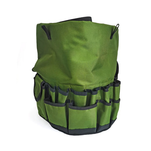 Customizable Logo Dark Green Wear-Resistant Plastic Tool Bucket Storage Bucket Bag Tool Bag