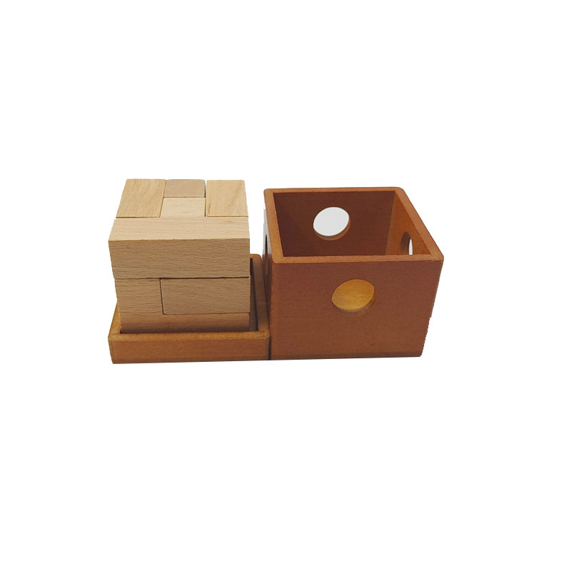 Educativos para niños Tetris de madera La Escuela Primaria bloques construcción educación temprana Luban cerradura moqua caja bloque juguetes al por mayor