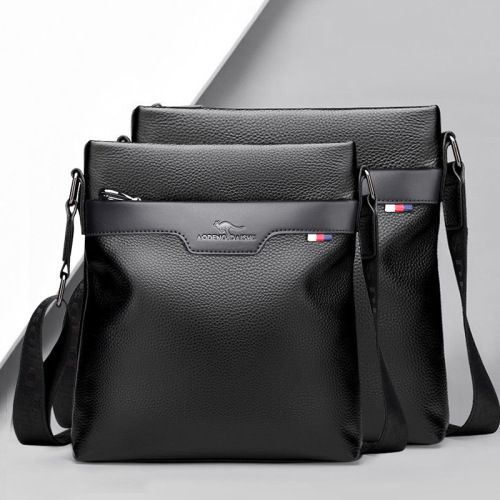 Factory Direct Sale Men's Single Shoulder Bag Leather Crossbody Bag Men's Bag Business Calfskin Bag Casual Bag  New Arrival