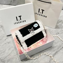 新款庫洛米diy手工編織包材料包送女友禮物自製秋冬毛絨斜挎包潮