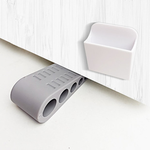Anti-pinch hand safety door stop movable plug collision resistance blocking device wedge top rubber khaki household transparent large