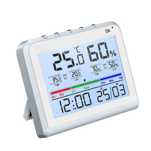 New Large Screen Wet Hygrometer Color Screen Temperature Humidity Meter Clock Multifunctional Digital Electronic Clock with Perpetual Calendar