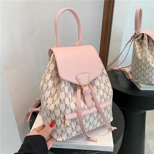 Mochila de hombro impresa de alta calidad para mujeres 2023 nueva moda en línea rojo universal fuera de gran capacidad explosiva