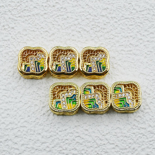 18k������ɫ��ʯ�U�մ�ý�ɽ�D���K����diy����ִ��Ʒ���
