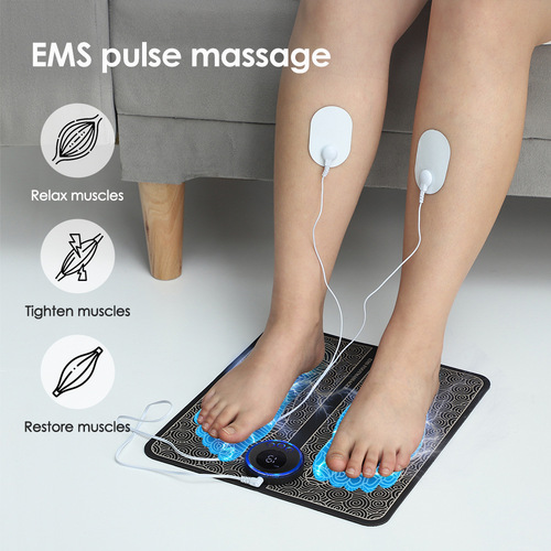 Cross-border multi-functional foot pad EMS foot massage device pulse microcurrent low frequency acupoint massage device