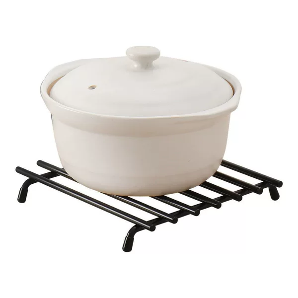Kitchen countertop pot and bowl heat-insulating iron mat, square dining table anti-scald pot holder, modern minimalist iron art