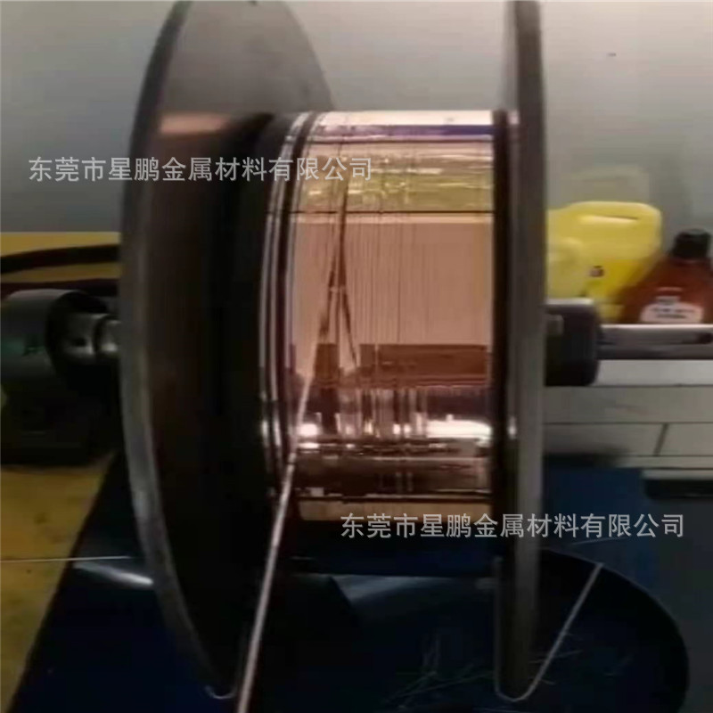 T2紫铜扁线全软高导裸铜丝紫铜半硬线 调直压扁折弯 纯铜丝方铜线
