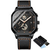 High-end quartz watches, waterproof square men's watch