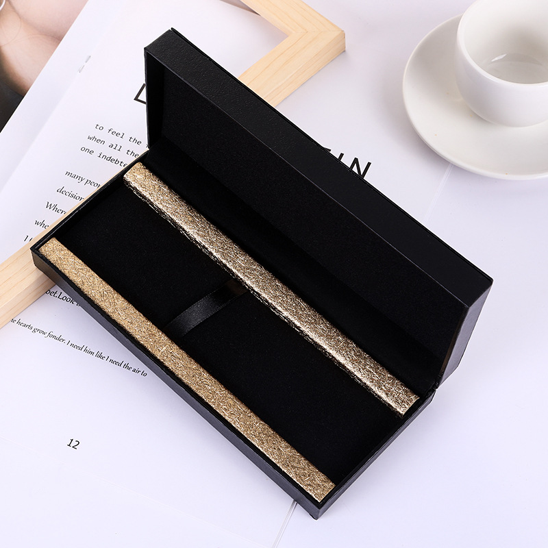 厂家批发2025商务钢笔盒黑色礼品套装笔盒金属签字笔盒可印刷logo