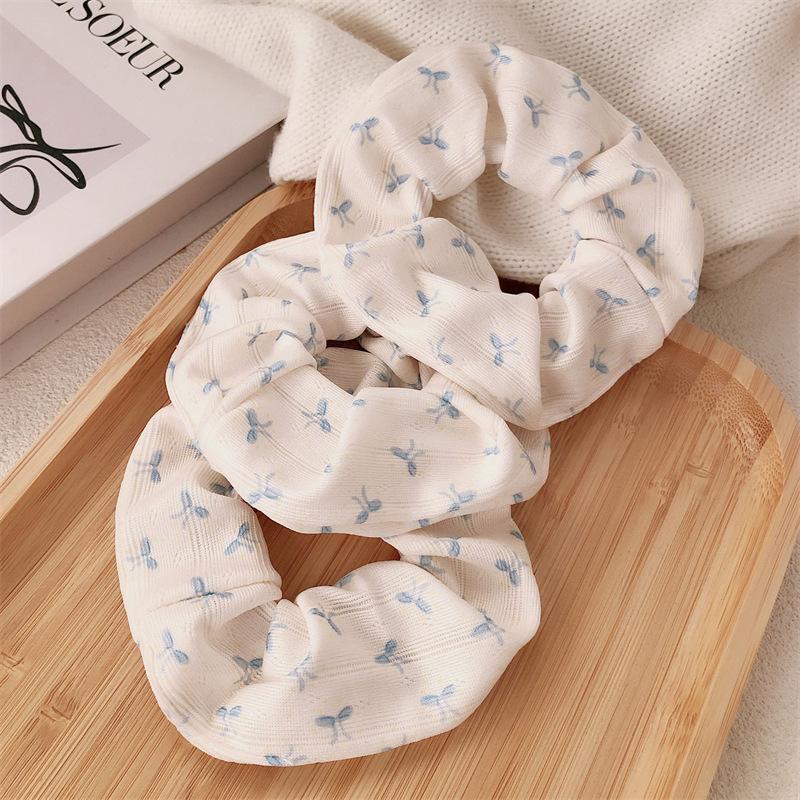 Coletero Ancho con Estampado y Moño de Tela, Alta Elasticidad