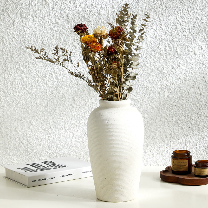 Wabi-sabi Style Vintage Ceramic Vases, Pots, Flower Arrangements, Decorative Items For Living Room, Homestay, Entrance_voghion.com