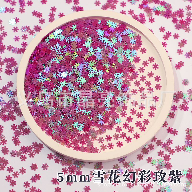 3mmの小さい雪の切れの5mmの雪のスパンコールのクリスマスの装飾の材料の白い雪の流砂の服の包みの補助材料|undefined