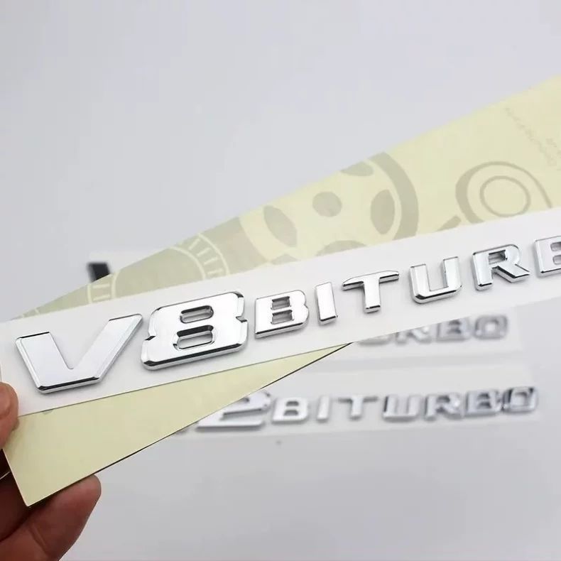 Suitable for the new Mercedes-Benz V8BITURBO side emblems, C63, G63, S65, and V12 supercharged car emblems