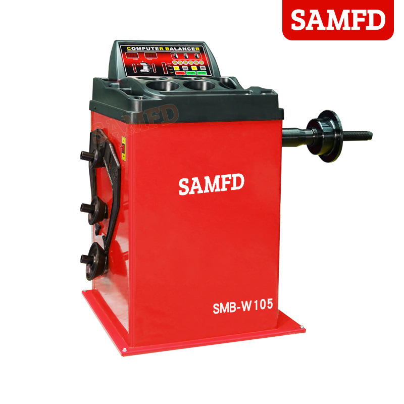 Motor de equilibrio dinámico de neumáticos SAMFD Reparación de equipos de mantenimiento de automóviles Balanceador automático láser infrarrojo Cubierta protectora de regla de tracción