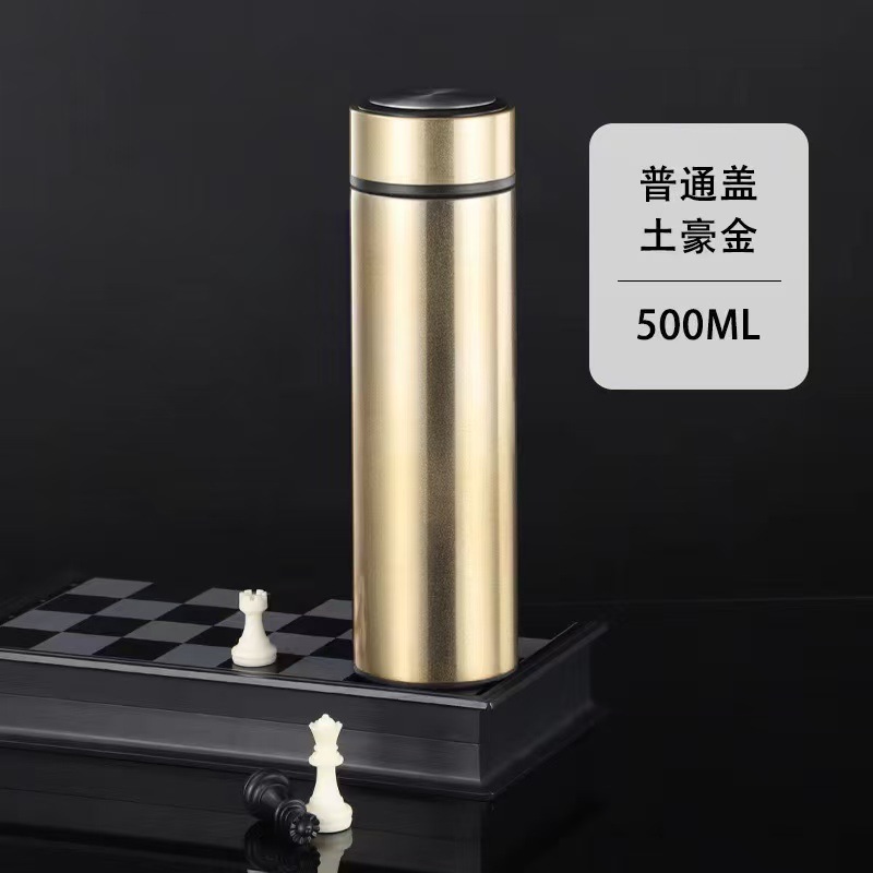 Taza de agua inteligente 316 de acero inoxidable 304 Taza recta de separación de té Regalo unisex Vaso de agua con aislamiento de letras de negocios