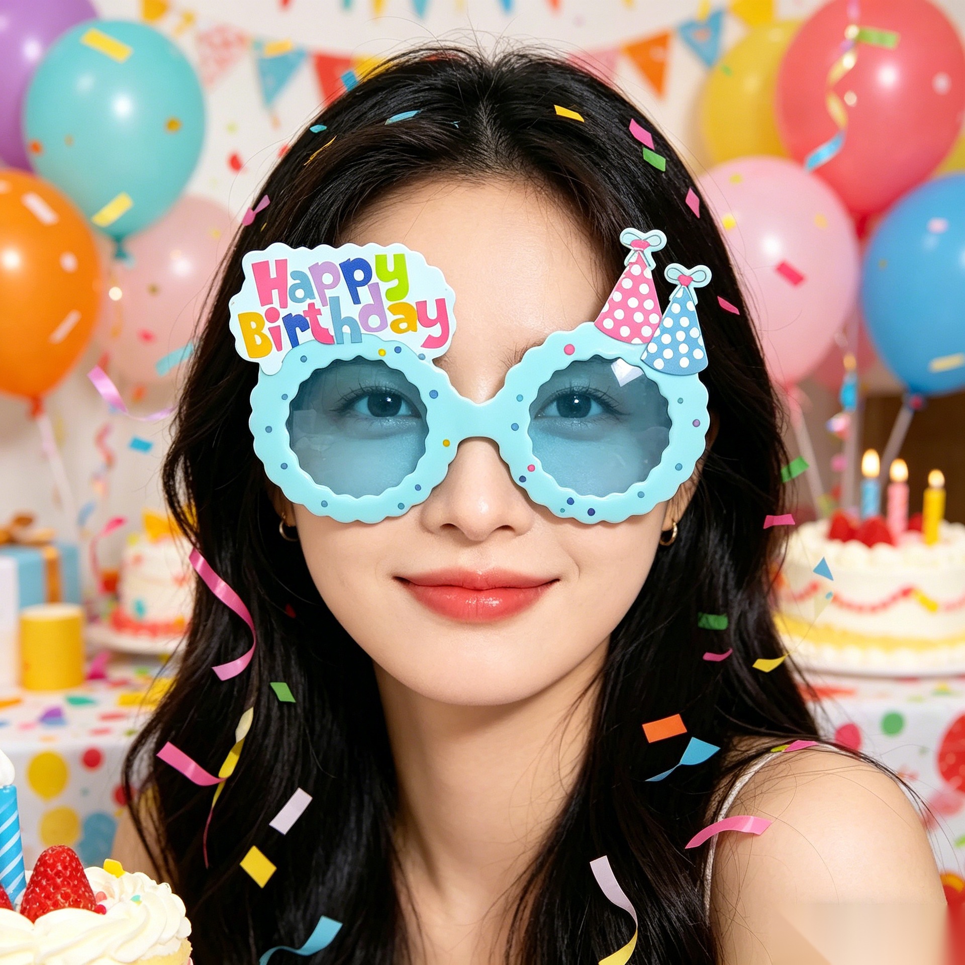 Cumpleaños temático fiesta gafas extrañas feliz cumpleaños pastel vela gafas de diseño de cumpleaños accesorios de fotos