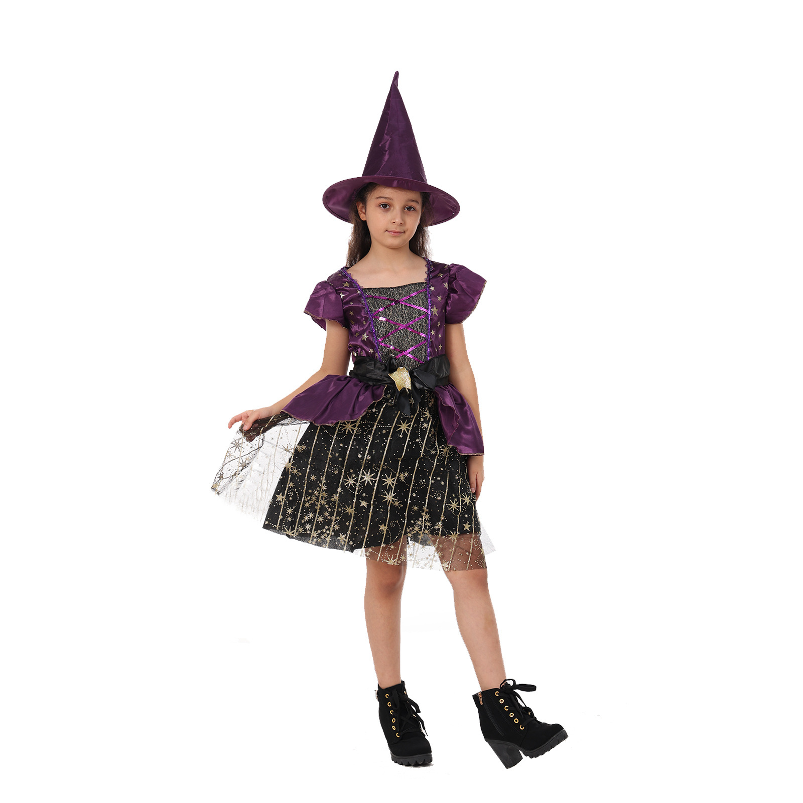 Amazon deseo suministro transfronterizo disfraz de Halloween traje de actuación de bruja pequeña disfraz de bruja de Halloween