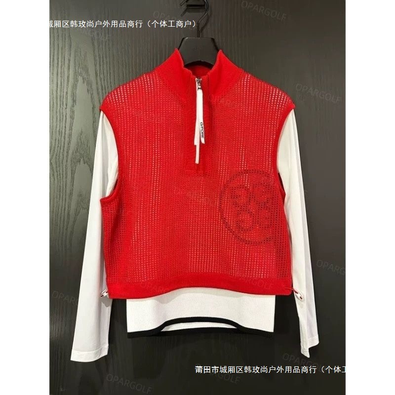 Golf Women's High-Quality Early Autumn New Hooded Breathable Knitted Long-Sleeved Casual Shirt Yarn Fabric Versatile Style