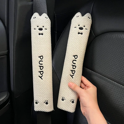 High-End Cute Handlebar Cover Protective – Steering wheel cover - west-highland-puppy-linen-shoulder-pads-pair-no-specifications