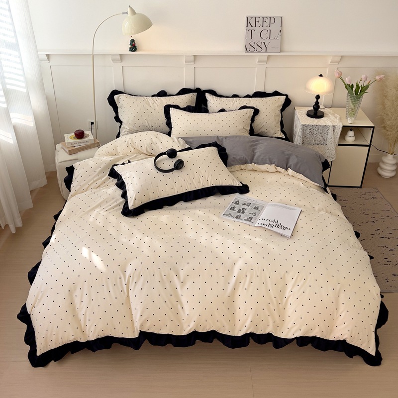 Conjunto de cama vintage boho borboleta em algodão lavado_voghion.com