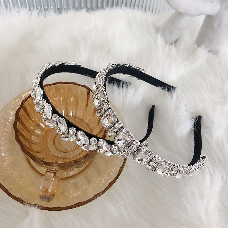 Korean Full Diamond Rhinestone Thin Headband display picture 4