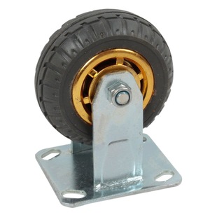 Silent beacon wheel rubber wheel gold rubber wheel brake universal wheel 6 inch 5 inch flatbed trolley small trailer wheel