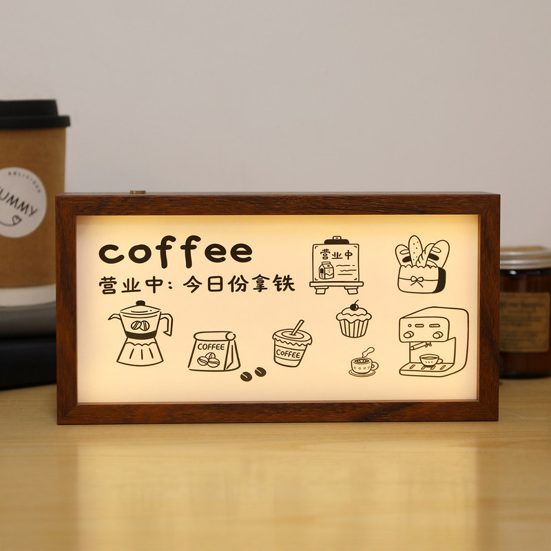 Double-Sided Light Box DIY Coffee Corner Milk Tea Paper Bag Entrance Renovation Celebrity Poster Merchandise Led Hollow Photo Frame Double-Sided Light Box DIY Coffee Corner Milk Tea Paper Bag Entrance Renovation Celebrity Poster Merchandise Led Hollow Photo Frame