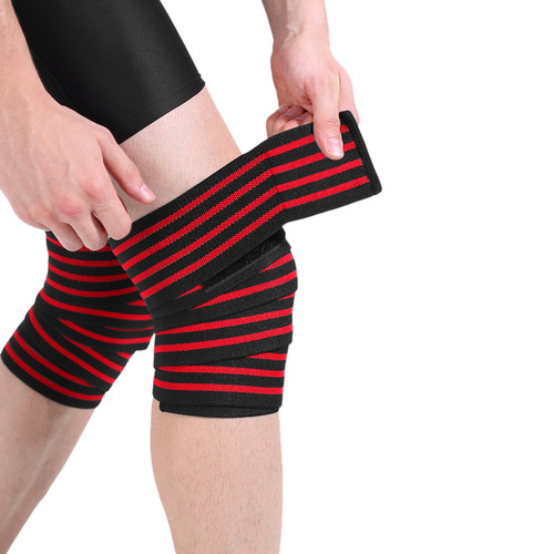 Exercise and Fitness Knee Support for Men, Deep Squat Elastic Band, Powerlifting Leg Wrapping for Knee Protection, Gym Cycling