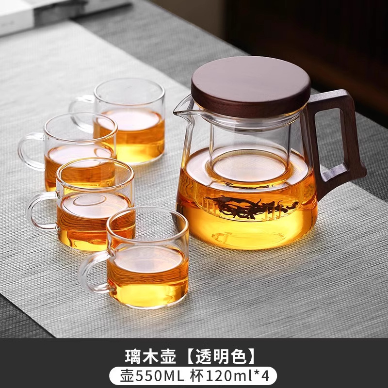 お茶を作るための家庭用ティーポット、高温耐性ガラスティーポット、茶水分離オフィス2025新しいティーポットティーセット|undefined