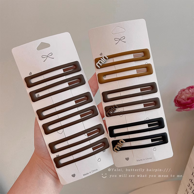 Pin de cabello de la frente lateral pin de cabello negro femenino pin de cabello 2025 nuevo toque de cabeza de tarjeta de cabello marino