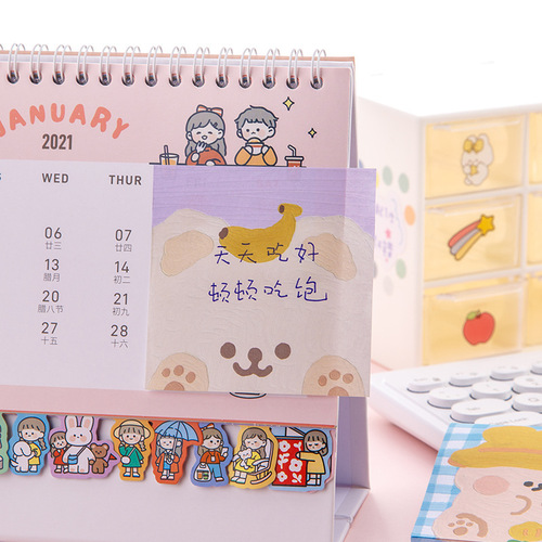 Ins style three-dimensional oil painting sticky note cartoon cute message note note paper N times sticker painted note pad wholesale