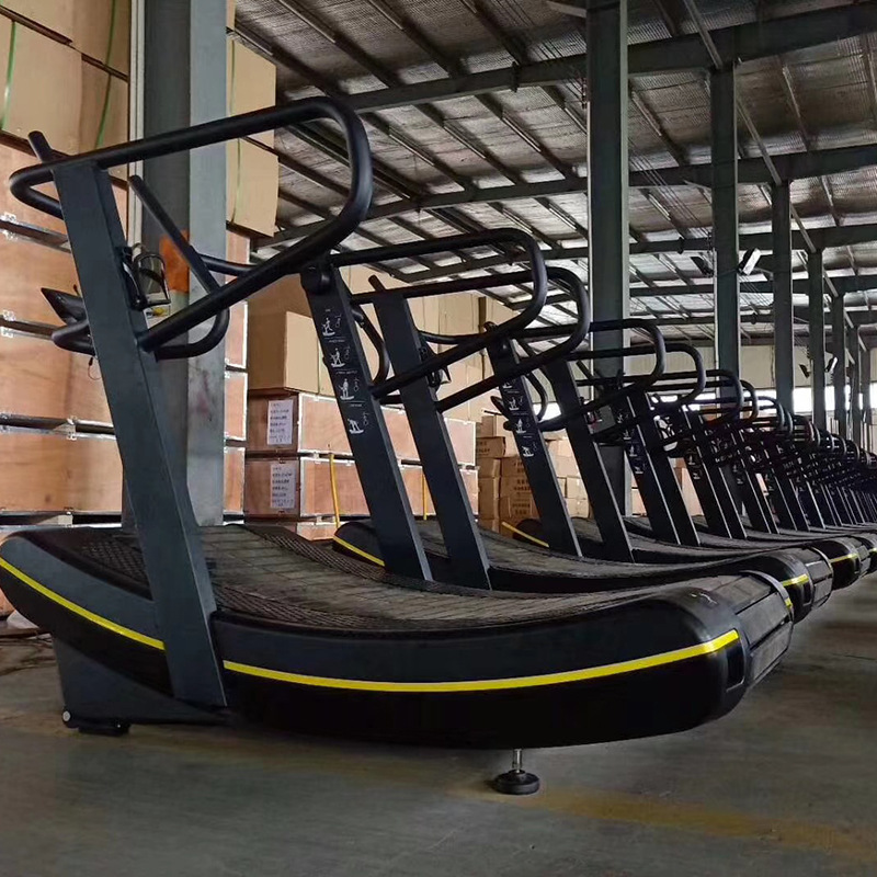 Gimnasio comercial sin cinta de correr de potencia estudio de educación privada casera no enchufable cinta de correr de curva de comercio exterior