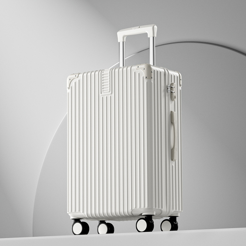 Lh607 white [single box classic + with compartment + five-hole reinforced silent wheel]