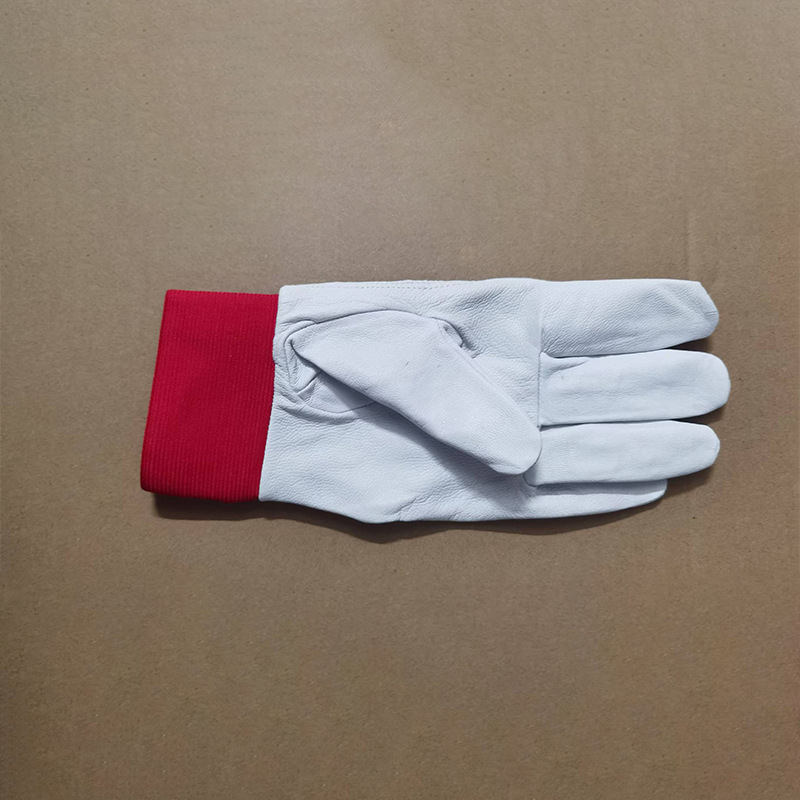 Guantes de piel de oveja de protección aislamiento térmico de protección laboral resistente al desgaste antideslizante de manejo guantes de soldadura resistentes a altas temperaturas cortos