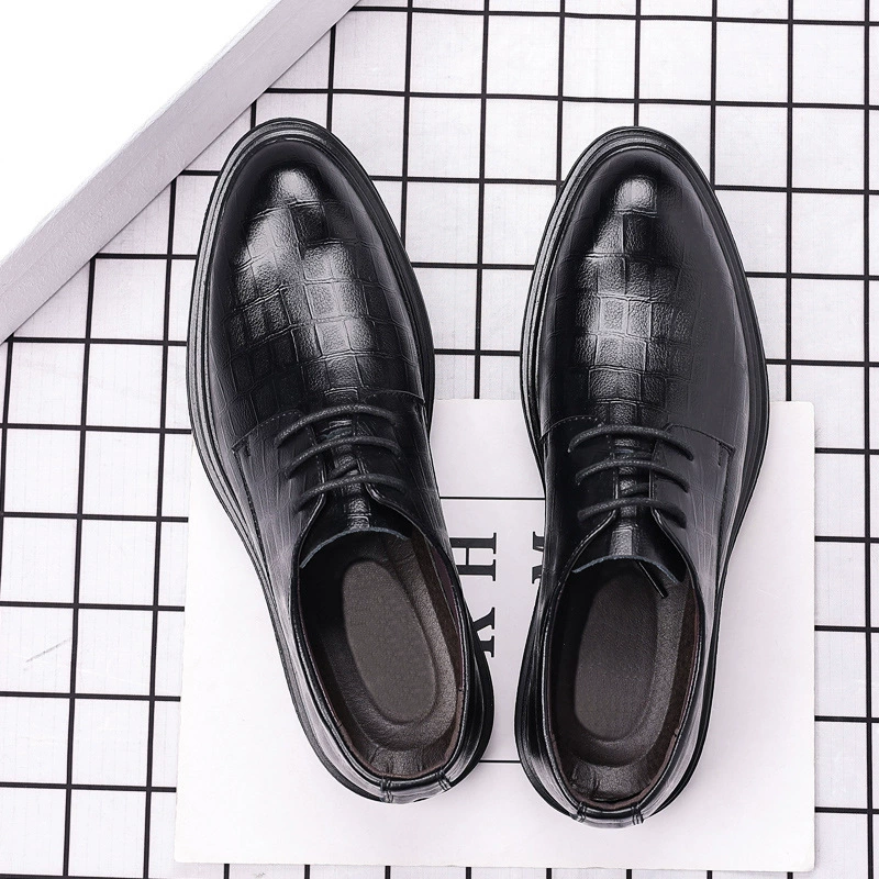 Кожаная обувь мужская бизнес-одежда повседневная модная обувь весна британский жених корейская версия трансграничной мягкой подошвы свадебная обувь дышащая
