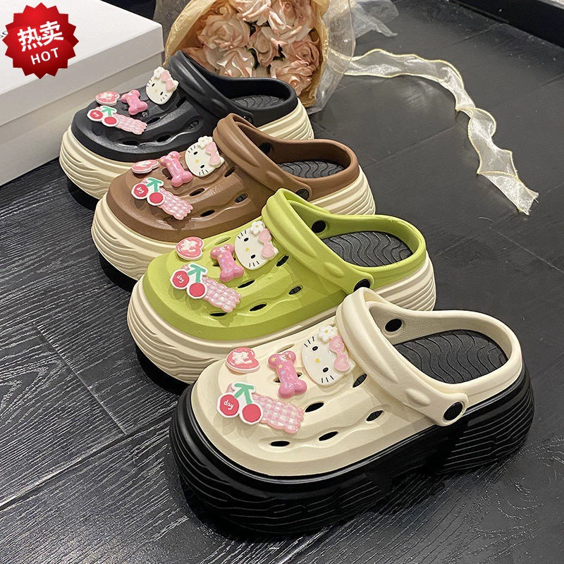 Подъем туфли с дырками на очень толстом дне