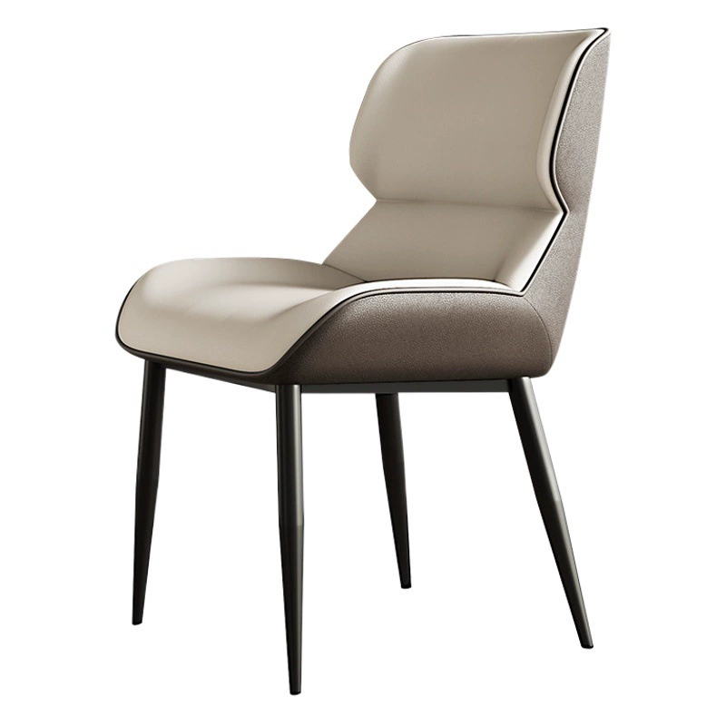 Северные современные обеденные стулья Домашние табуретки Небольшой ресторан Мягкие сумки Отель Стулья Простые легкие кожаные стулья