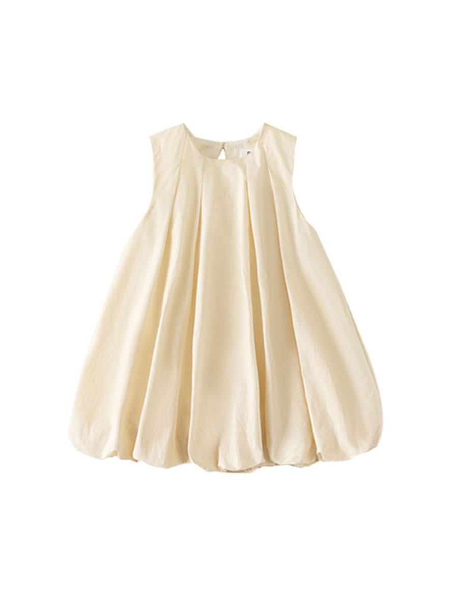 Youbao ropa para niños Huzhou ropa para niños 2025 verano versión coreana falda sin mangas vestido de algodón para niños falda para niñas princesa