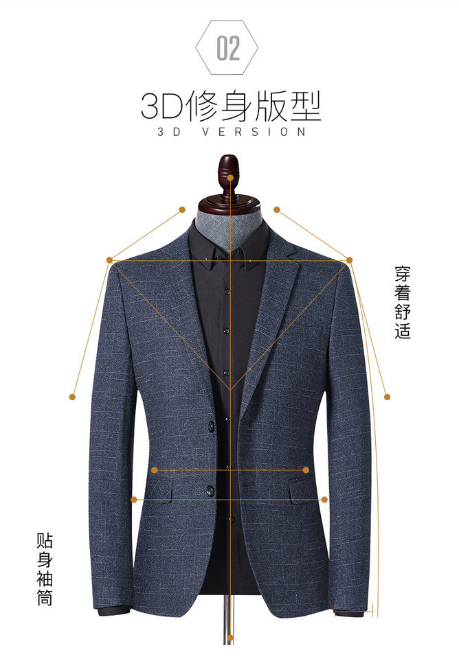 Áo vest nam dáng ôm cổ vest một hàng hai nút phong cách Hàn Quốc — Xanh xám chi tiết 2