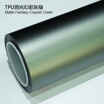 Wrap High Stain Resistance Self-Healing, Auto Color Change Film - tpu-matte-phantom-gray-green-1524m15m
