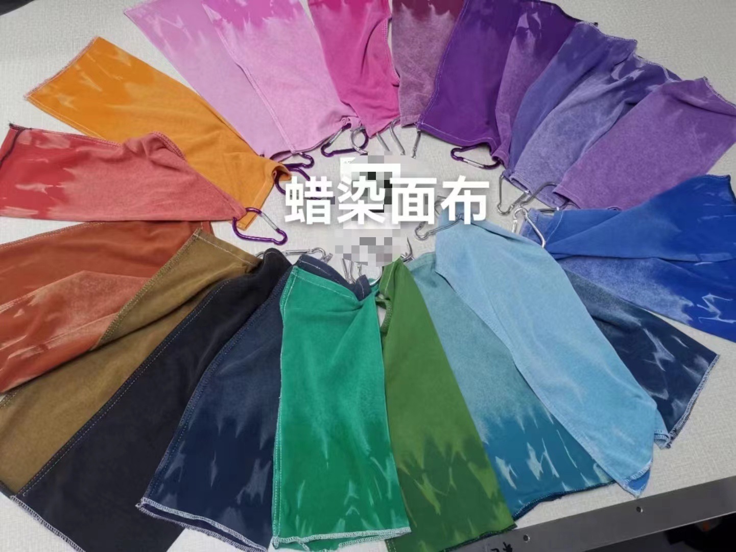 潮牌蜡染棉针织布料潮牌做旧复古面料 秋冬卫衣运动套装时装布料