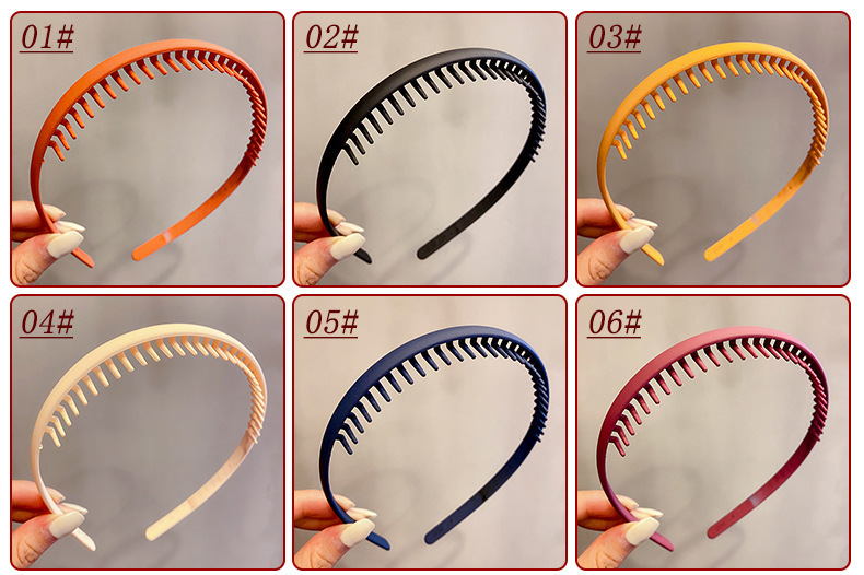 Solid Color Pattern Women'S Gender Simple Style Solid Color Plastic Handmade Hair Band 1 Piece