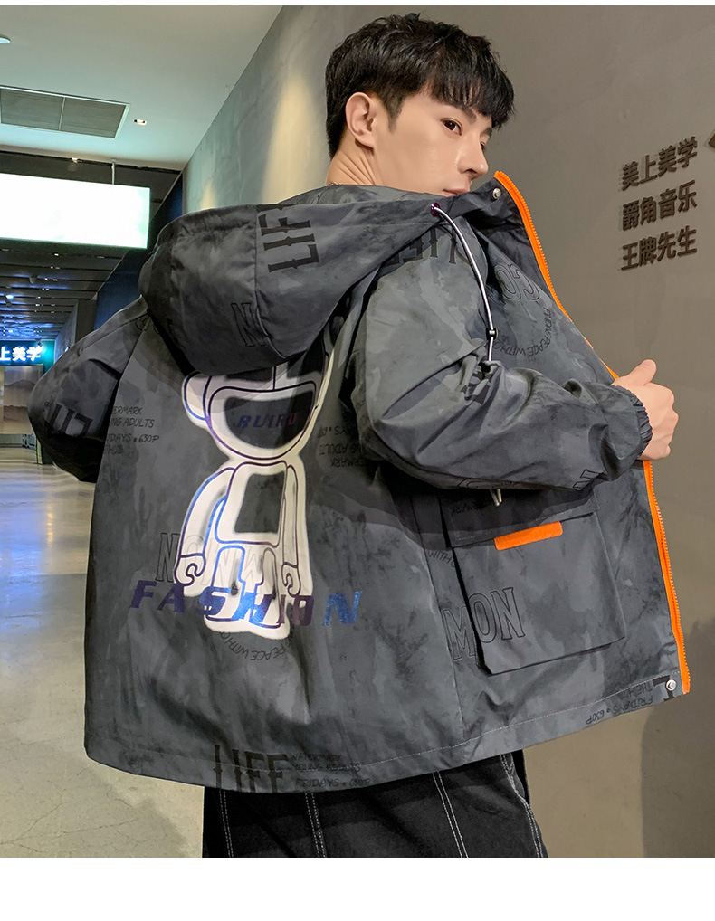 Men's Jacket Spring Autumn Trendy Loose Stand Collar For Men_voghion.com