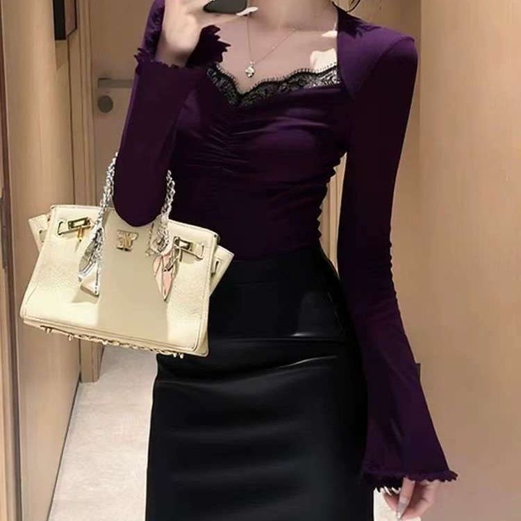 2025 Autumn and Winter Season, Very Stylish and Sophisticated Niche Fashion, Unique and Exquisite Lace Tops for Women 2025 Autumn and Winter Season, Very Stylish and Sophisticated Niche Fashion, Unique and Exquisite Lace Tops for Women